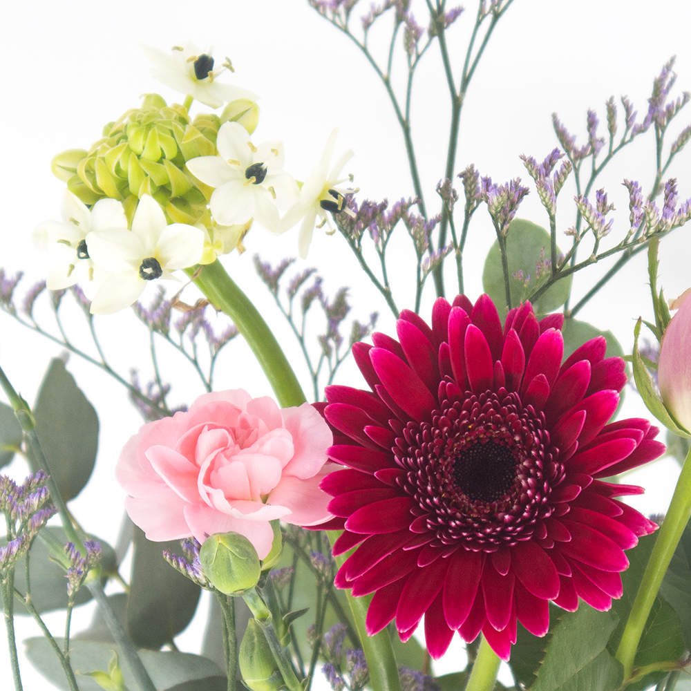 Blumenstrauß Pastellgrüße + gratis Glasvase – Bild 2