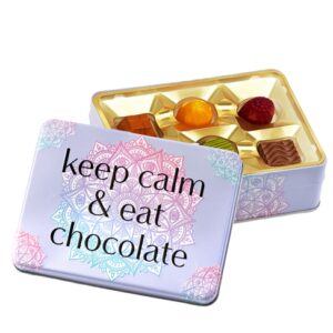 Präsentdose ?keep calm and eat chocolate?