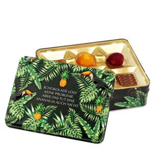 Präsentdose ?Schokolade löst keine Probleme...?