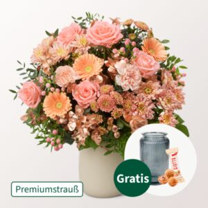 Premiumstrauß Peachy Christmas