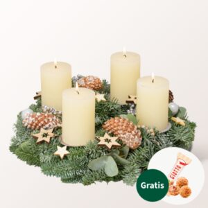Adventskranz Winterkuss (Ø 30 cm)