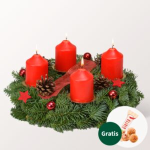 Adventskranz Red Glory (Ø 25 cm)