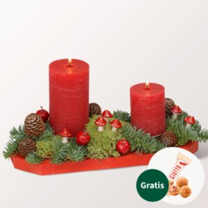 Adventsgesteck Winterzauber (32 x 12 cm)