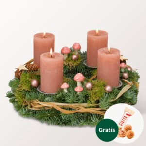 Adventskranz Wintergrüße (Ø 30 cm)
