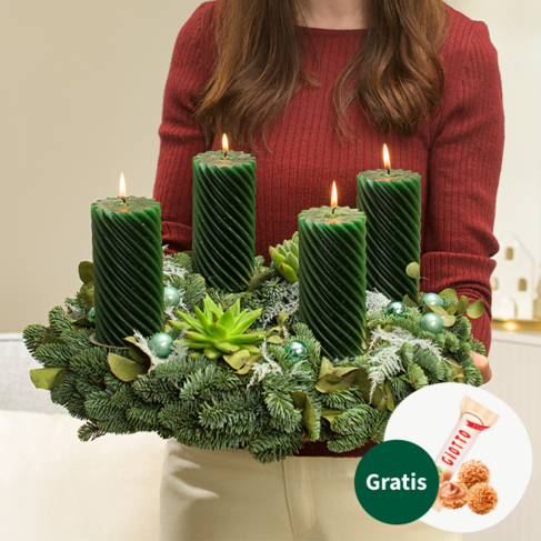 Adventskranz Winterbote (Ø 40 cm)