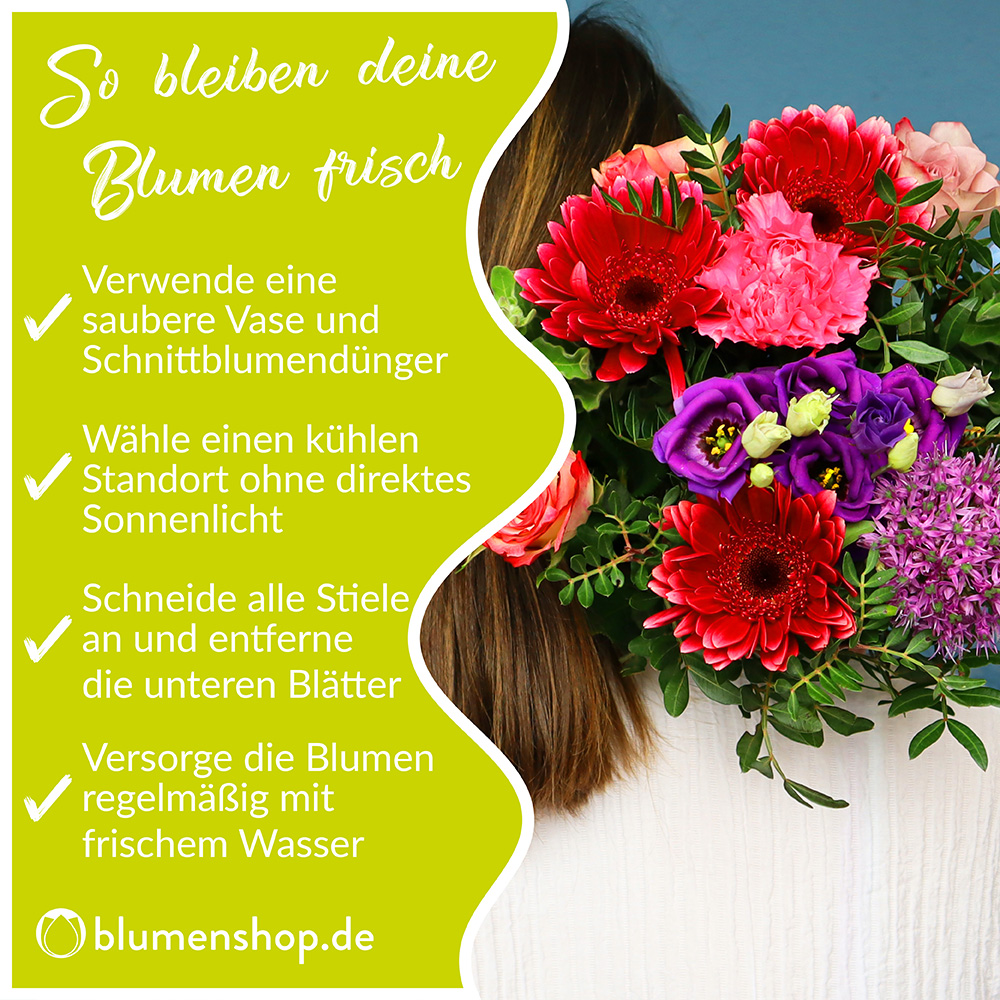 Biedermeierstrauß Rote Eleganz + Schokowürfel Schokogruß – Bild 2