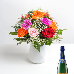 Spritzige Glückwünsche mit Champagner