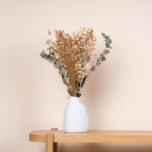 Keramikvase Organische Form Wei&szlig;