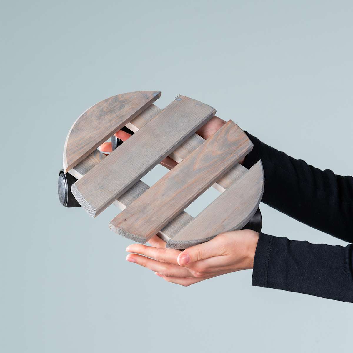 Pflanzenroller Rund Grau L