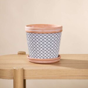 Terrakotta Übertopf Schwarz - 14 cm