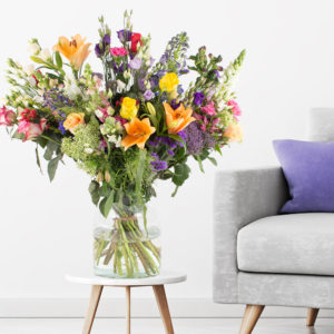 Großer Blumenstrauß Regenbogen XXL