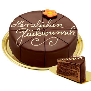 Sachertorte ?Herzlichen Glückwunsch?