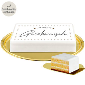 Biskuittorte ?Herzlichen Glückwunsch?