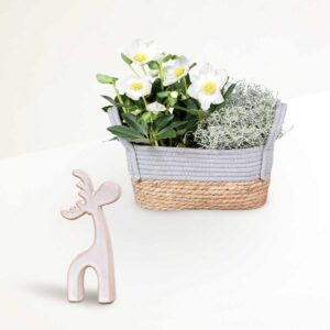 Winterzauber mit Keramik Hirsch