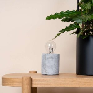 Beton Tischleuchte Rund