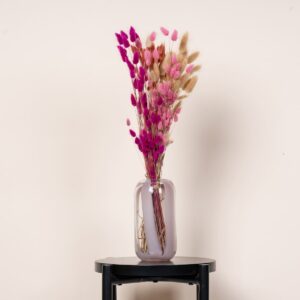 Glasvase Stripe Rosa