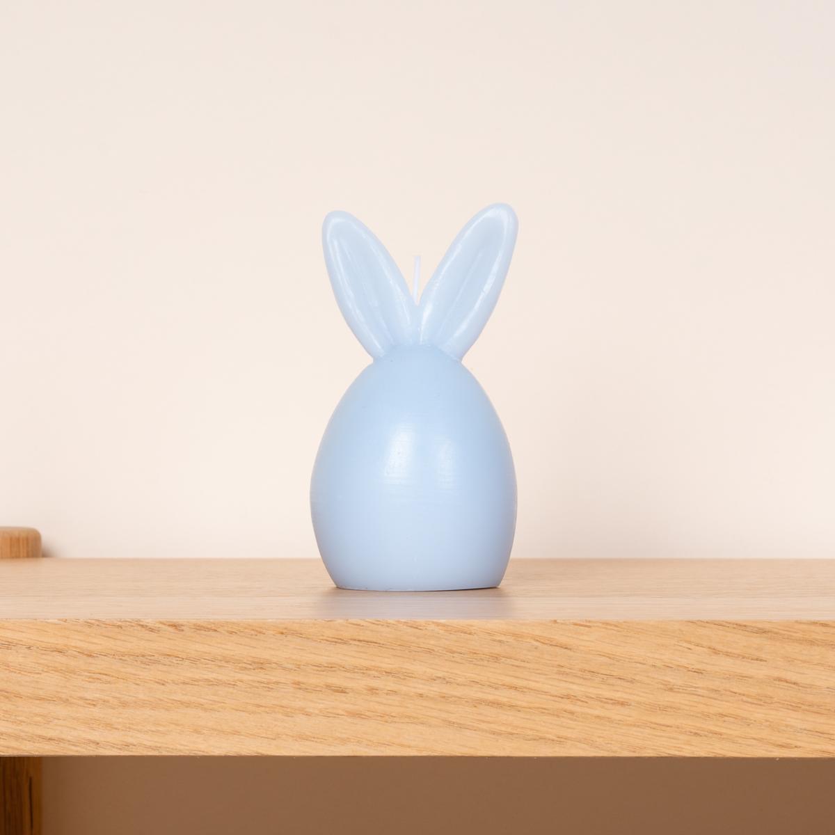 Deko Kerze Hase Stehende Ohren Blau
