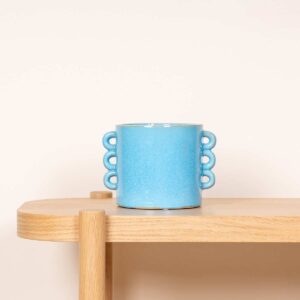 Keramik Übertopf Blau - 12cm