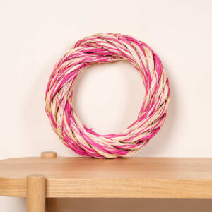 Holz Kranz Pink