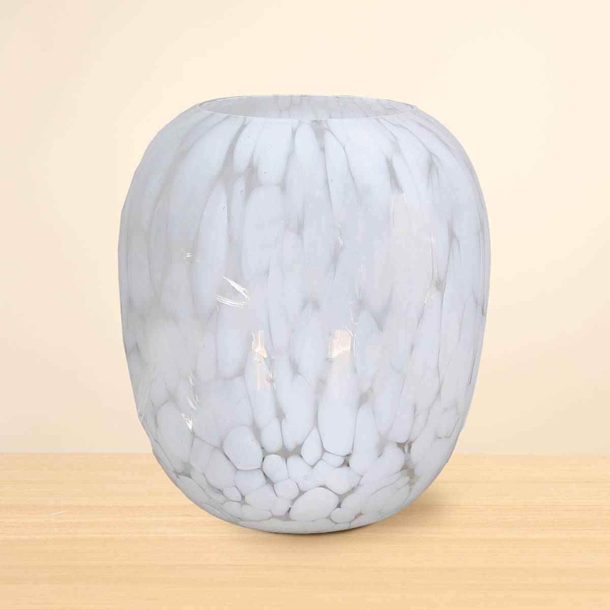 Glasvase Konfetti Bewässerungseinsatz Weiß L