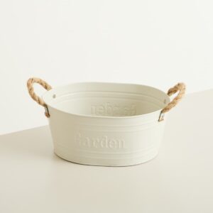 Zink Pflanzgefäß Taupe