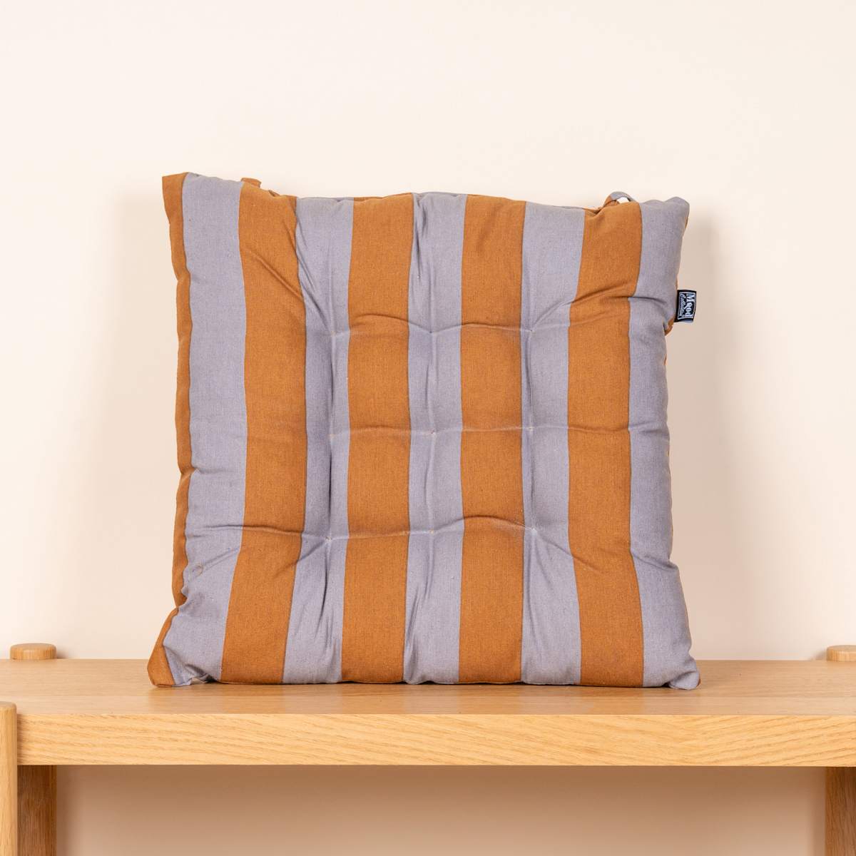 Sitzkissen Gestreift Orange/Braun
