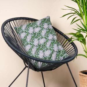 Kissen Blütendesign Grün Klein