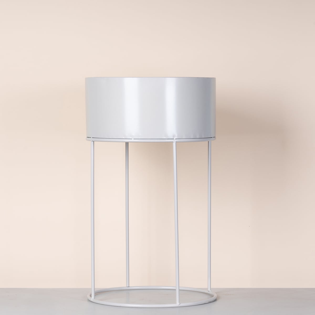 Metall Pflanzschale Groß Weiß