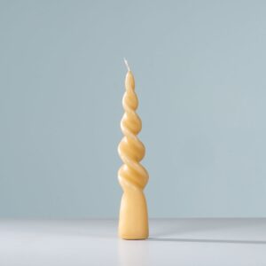 Stabkerze Twist Hellbraun
