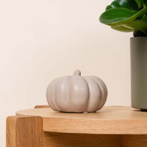 Keramik Kürbis Beige Klein