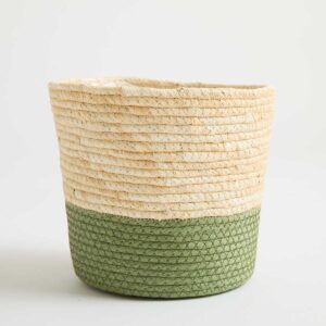 Seegras Korb Natur Grün - 20 cm