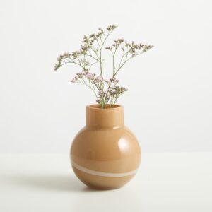 Glasvase Rund Karamell