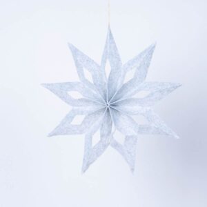 Papier Dekohänger Stern Hellblau L