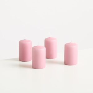 Kerze Rosa 4er-Set