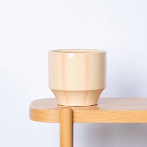 Keramik Übertopf Gelb - 16,5 cm