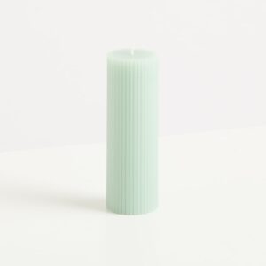 Kerze Rille Mint - 10 cm