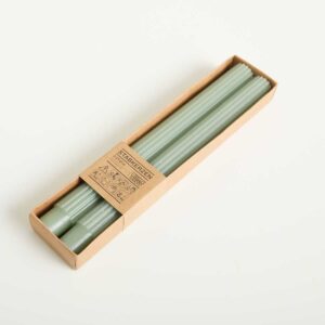 Stabkerze Rille Mint 2er-Set