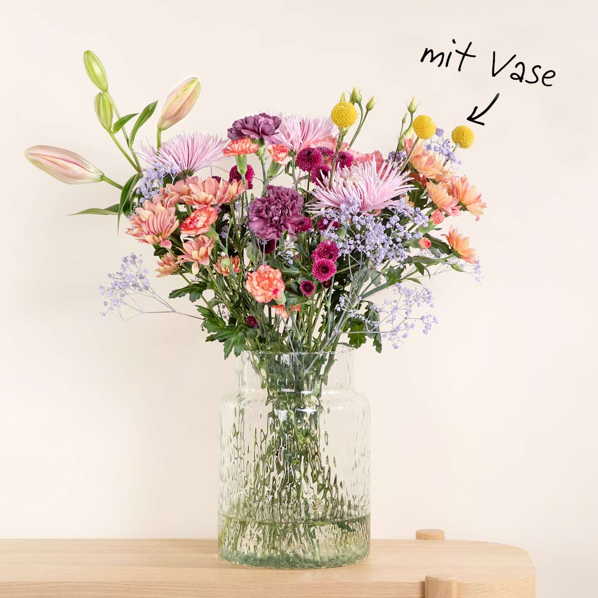 Blumenbox Carla XL mit Lieblings-Vase L