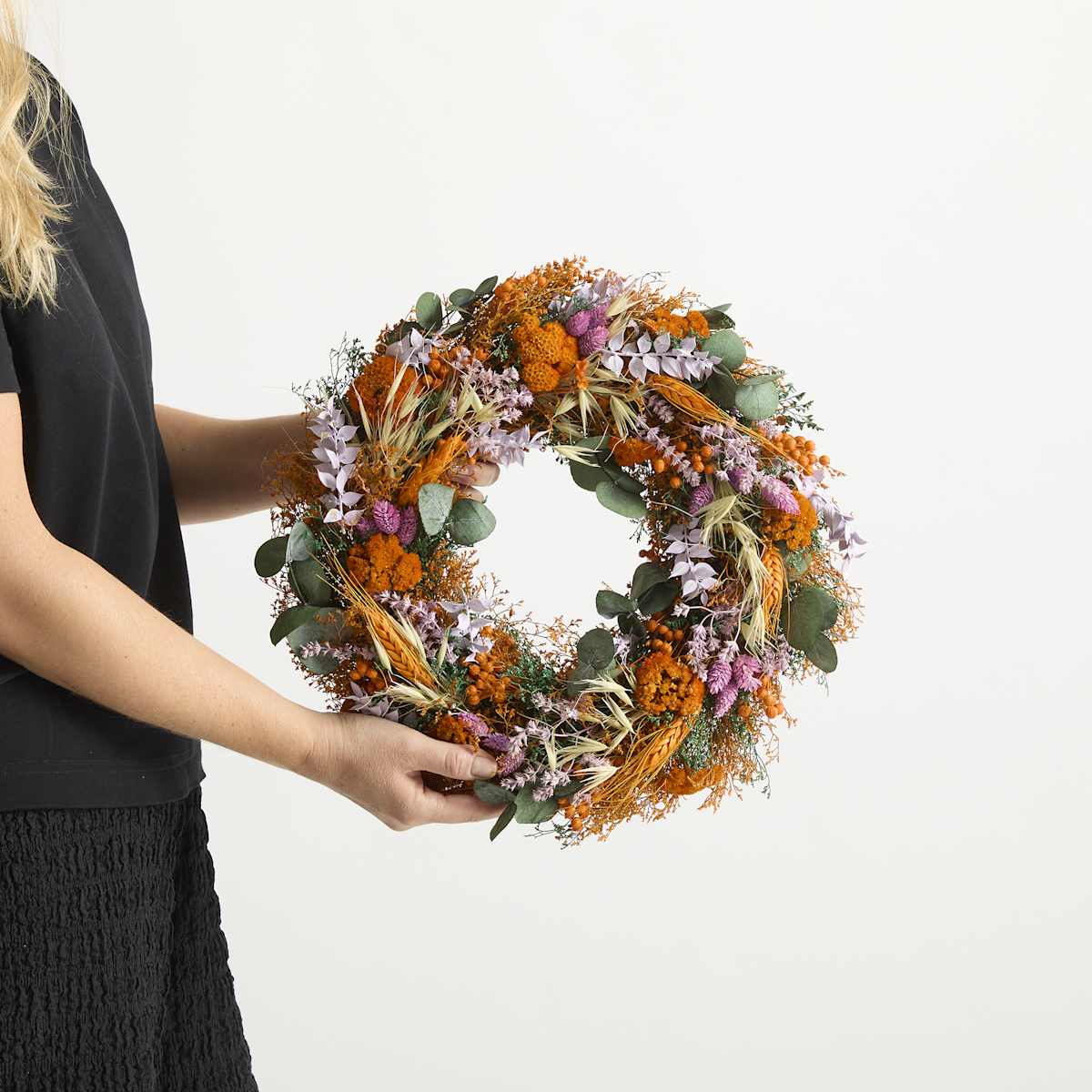 Trockenblumenkranz Sweet Orange