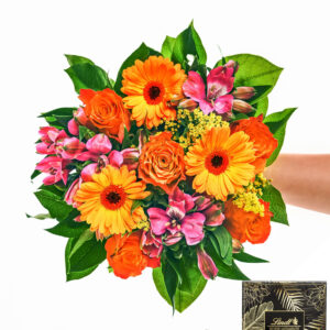 Sonnige Geburtstagsgr&uuml;&szlig;e mit Lindt-Pralinen