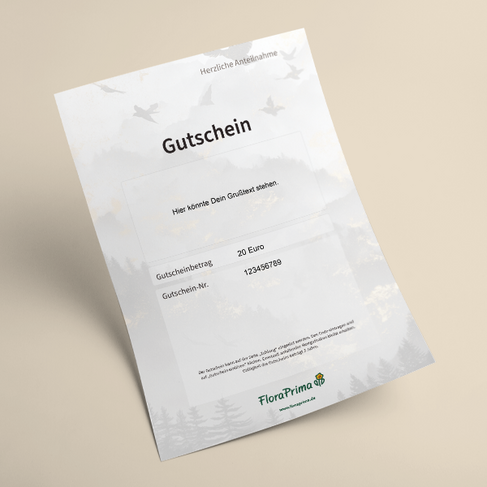 Digitaler Blumengutschein Anteilnahme
