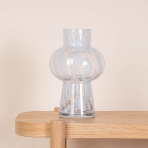 Glasvase Konfetti Weiß