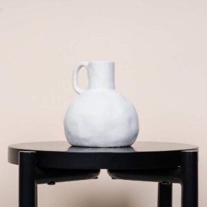 Keramik Vase Henkel Cremeweiß