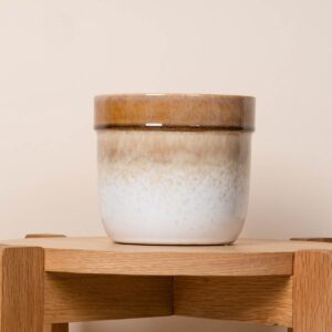 Keramik Übertopf Braun - 14 cm