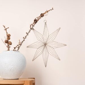 Metallhänger Stern Glitzernd Goldfarben