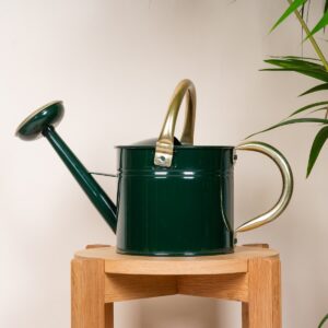 Gießkanne Dunkelgrün Henkel Goldfarben M