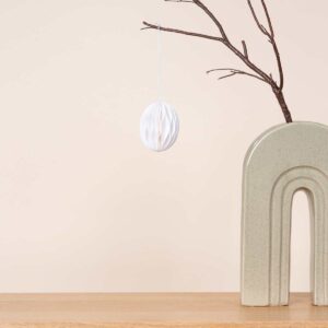 Deko Papierhänger Ei Cremeweiß