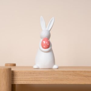 Keramik Hase Braunes Ei Groß