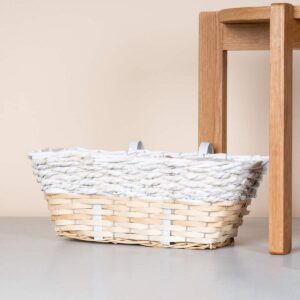 Seegras Pflanzenkasten Weiß/Natur