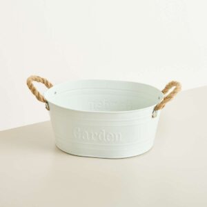 Zink Pflanzgefäß Weiß